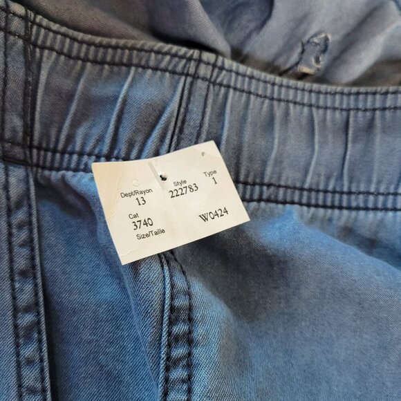 NWT Lucky Brand Wide Leg Cargo Pants Jeans with Tie Waist Size XL - Picture 8 of 10